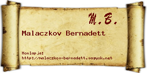 Malaczkov Bernadett névjegykártya